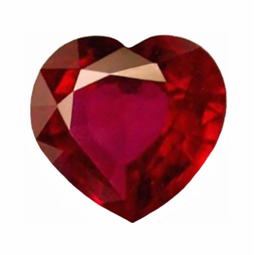 Ruby Heart Pin Statuette