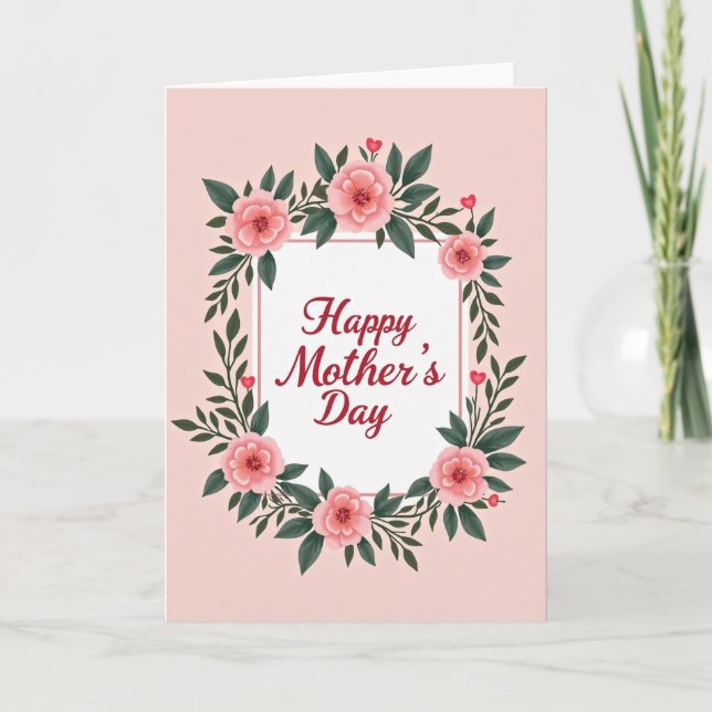 Ruby Hearts Mothers Day Bloom Card (Front)