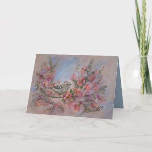 Ruby Kinglet Bird Card