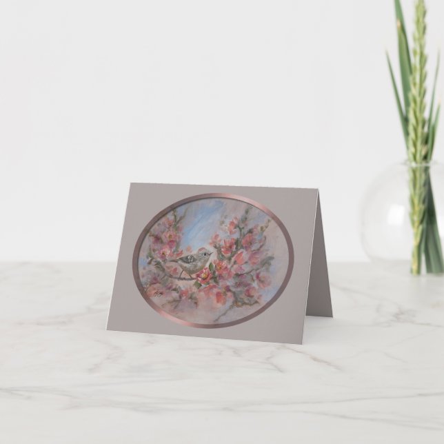 Ruby Kinglet  Thank You Card (Front)