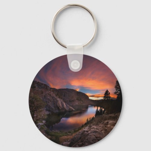 Ruby Lake Sunset _ John Muir Trail _ Sierra Nevada Keychain