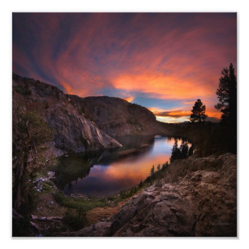 Ruby Lake Sunset _ John Muir Trail _ Sierra Nevada Photo Print