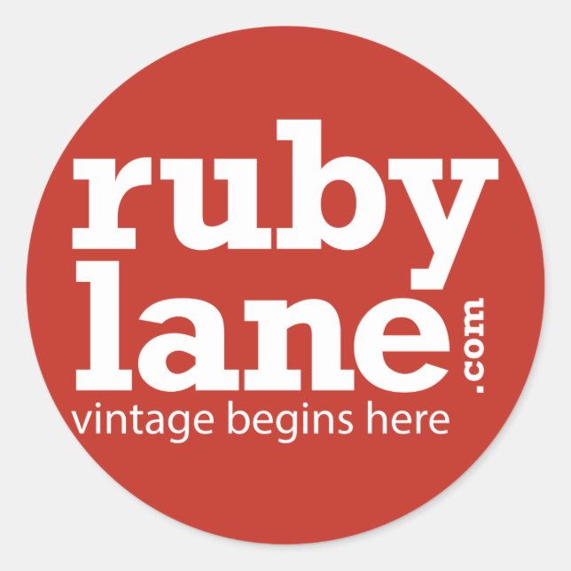 Ruby Lane Round Stickers (Front)