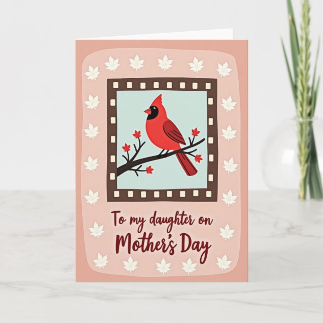 Ruby Leaves Mothers Day Card (Front)