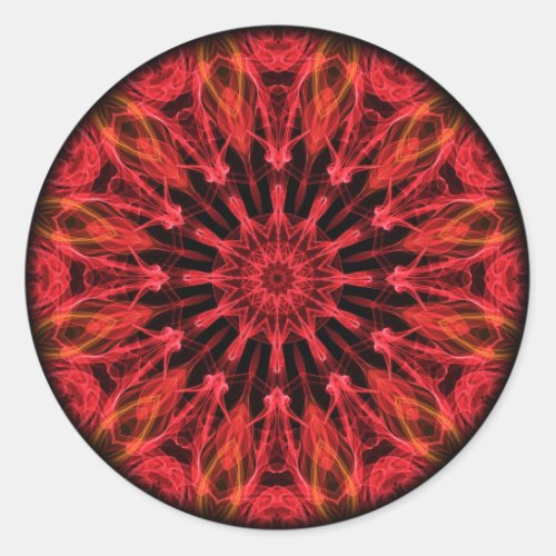 Ruby Love kaleidoscope Classic Round Sticker