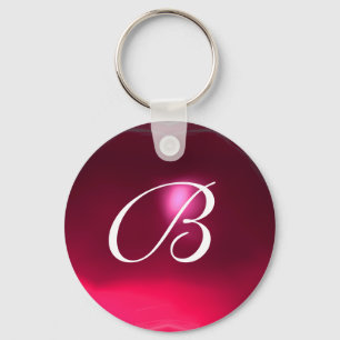 RUBY MONOGRAM ,red pink Keychain