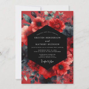 Ruby Moody Anemone Wedding Invitation