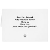 Ruby Mountain Sunset Cards (Back Horizontal)