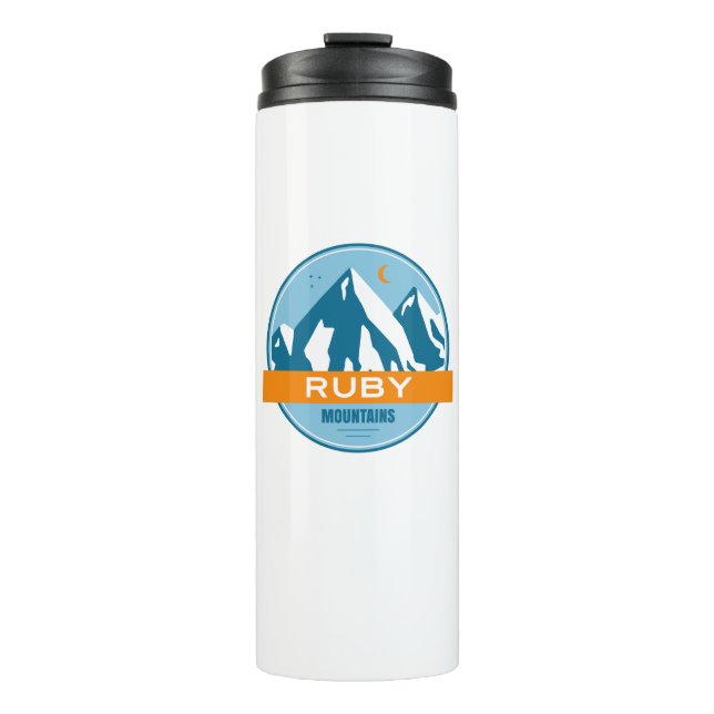 Ruby Mountains Nevada Stars Moon Thermal Tumbler (Front)