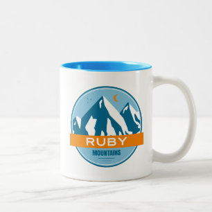 Ruby Mountains Nevada Stars Moon Two-Tone Coffee Mug