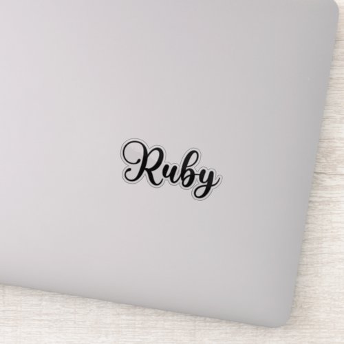 Ruby Name _ Handwritten Calligraphy Sticker