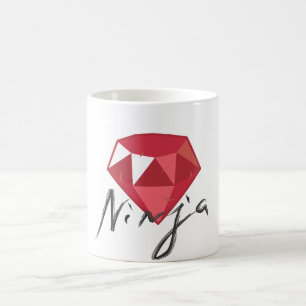 Ruby Ninja Gemstone Geek Coffee Mug