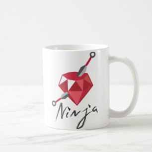 Ruby Ninja Gemstone Geek Coffee Mug