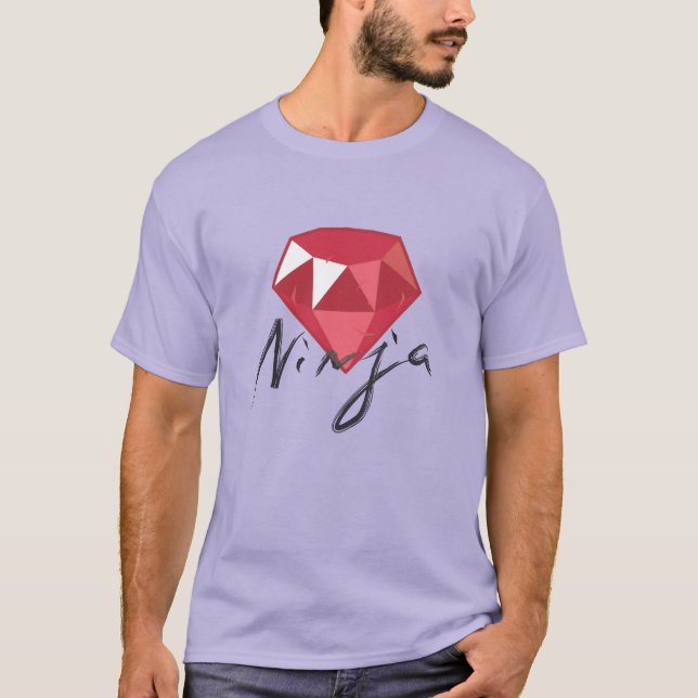 Ruby Ninja Gemstone Geek Shirt (Front)
