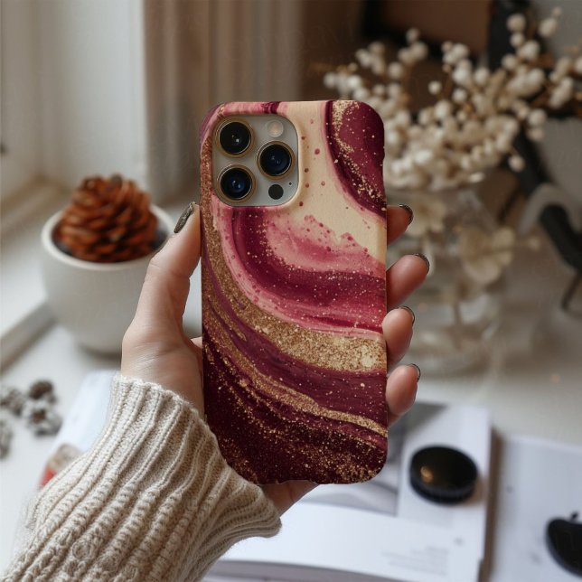 Ruby Opulence – Luxury Burgundy & Bold Glam Design Iphone Case (Creator Uploaded)