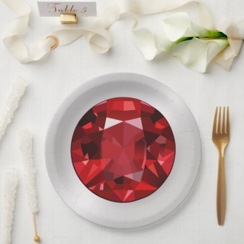 Ruby Paper Plates by KRStuff at Zazzle