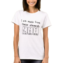 Ruby periodic table name shirt