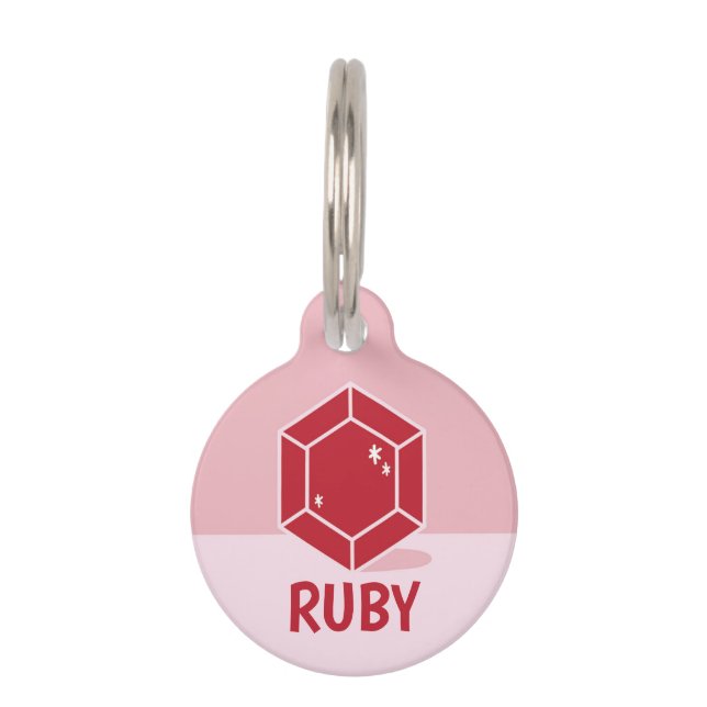Ruby Pet ID Tag (Front)