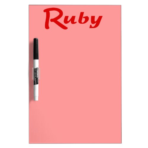 Ruby Pink Dry Erase Board