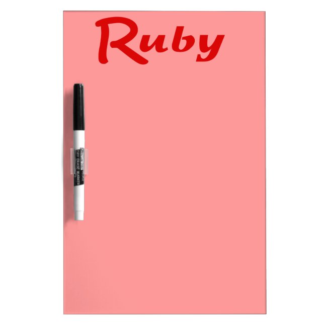 Ruby Pink Dry Erase Board (Front)