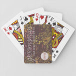 Ruby Plant Wall Wedding Playing Cards at Zazzle