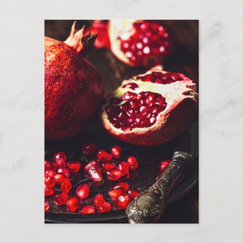 Ruby pomegranate postcard