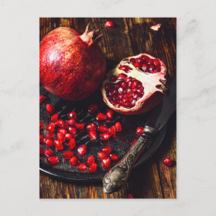 Ruby pomegranate postcard