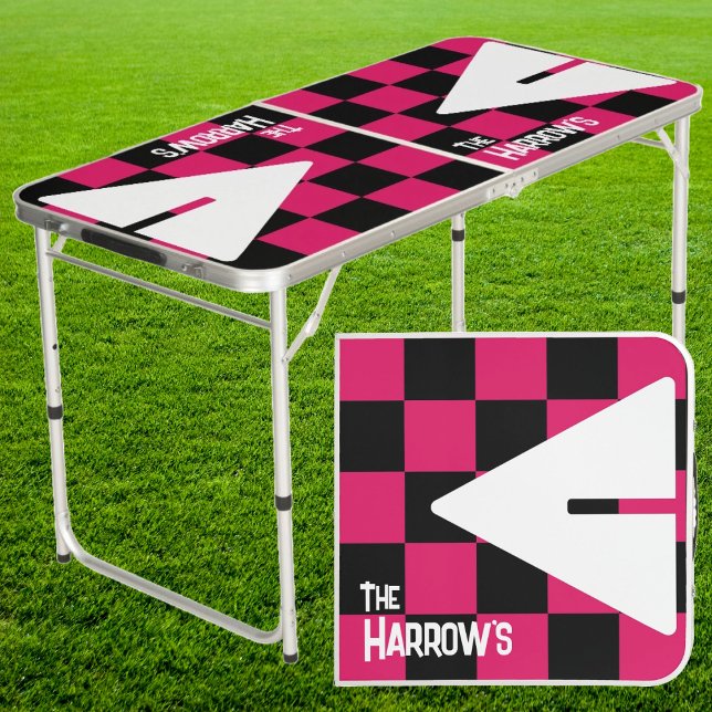 Ruby Punk Rocker with Name Tailgate Beer Pong Table (Creator Uploaded)