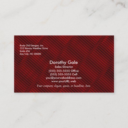 Customizable Ruby Red and Black Pattern Business Card