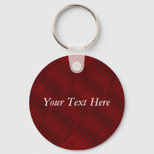 Ruby Red and Black Pattern Keychain
