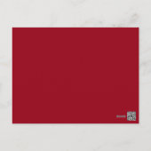 Ruby Red and White Floral Table Number Post Card (Back)