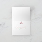 Ruby Red and White Floral Thank you Card (Inside)