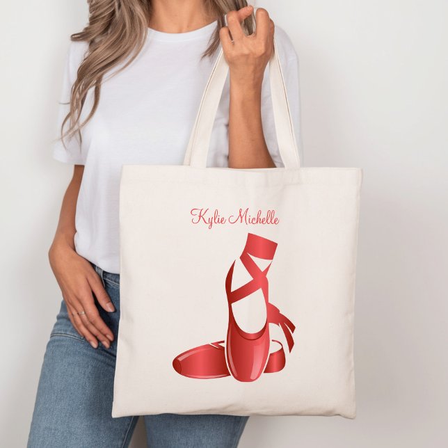 Ruby Red Ballet Slippers w Name Dance Tote Bag (Creator Uploaded)