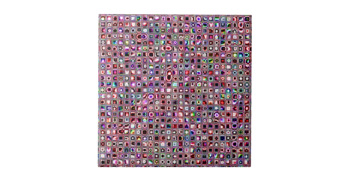 Ruby Red 'Bijoux' Textured Mosaic Tiles Pattern | Zazzle