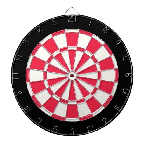 Ruby Red Black And White Dartboard
