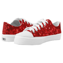 red sparkle tennis shoes
