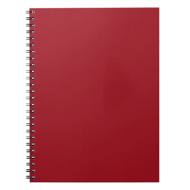 Ruby Red Bold Color Design Notebook (Front)