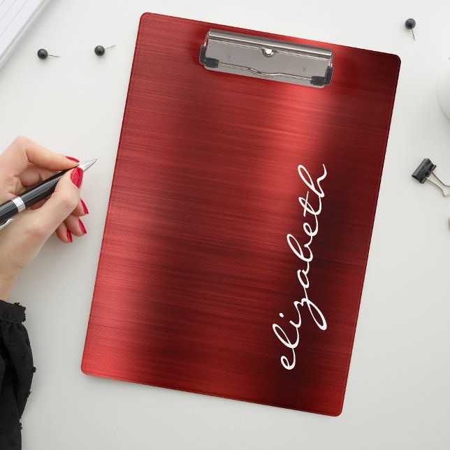 Ruby Red Brushed Metal Signature Script Clipboard (Creator Uploaded)