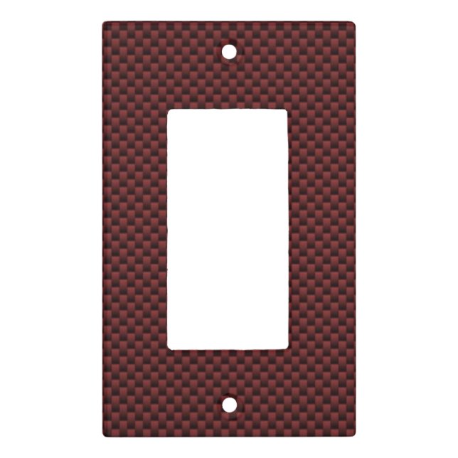 Ruby Red Carbon Fiber Print Light Switch Cover (Front)