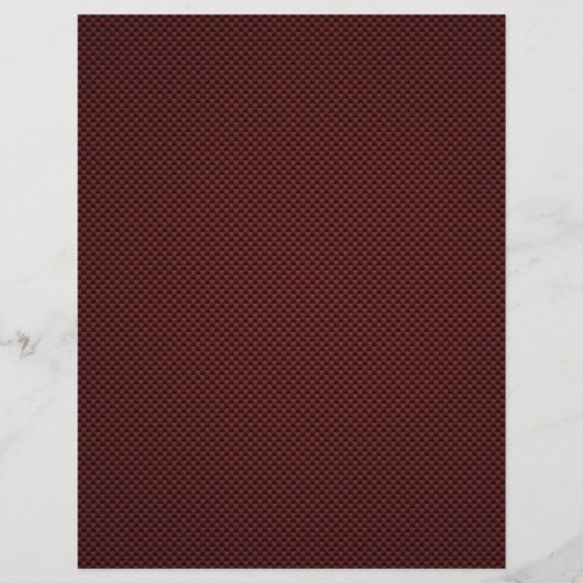 Ruby Red Carbon Fiber Style Print Decor (Front)