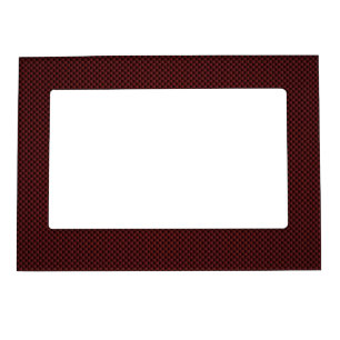 Ruby Red Carbon Fiber Style Print Decor Magnetic Photo Frame
