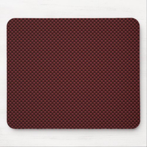 Ruby Red Carbon Fiber Style Print Decor Mouse Pad