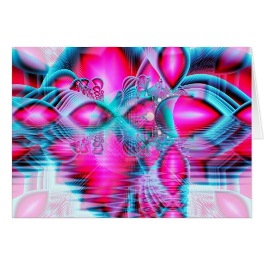 Ruby Red Crystal Palace, Abstract Jewels Cards (Front Horizontal)