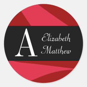 Ruby Red Customize Last and First Name Sticker