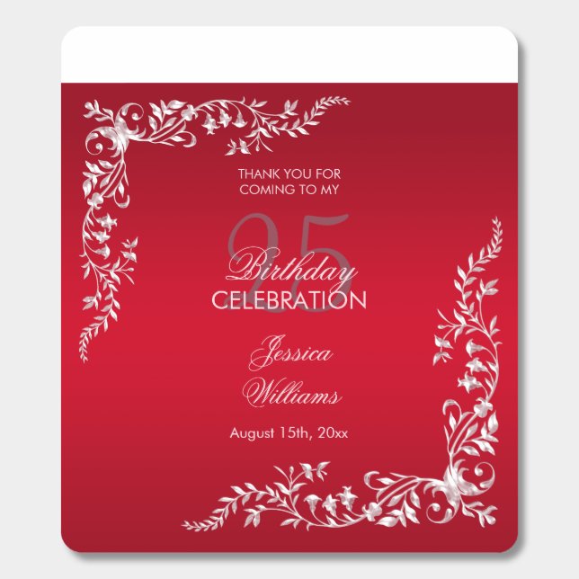 Ruby Red Decoration 25th Birthday        Breath Savers® Mints (Sticker)
