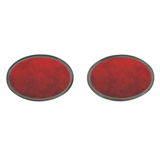 Ruby Red Design Cufflinks (Front)