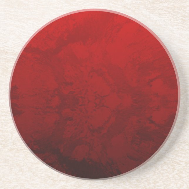 Ruby Red Design Drink Coaster (Front)