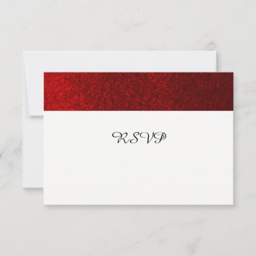 Ruby Red Faux Glitter RSVP