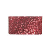 Ruby Red Faux Glitter Sparkle Print Checkbook Cover (Front)