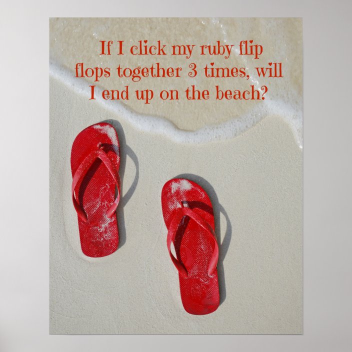 ruby red flip flops